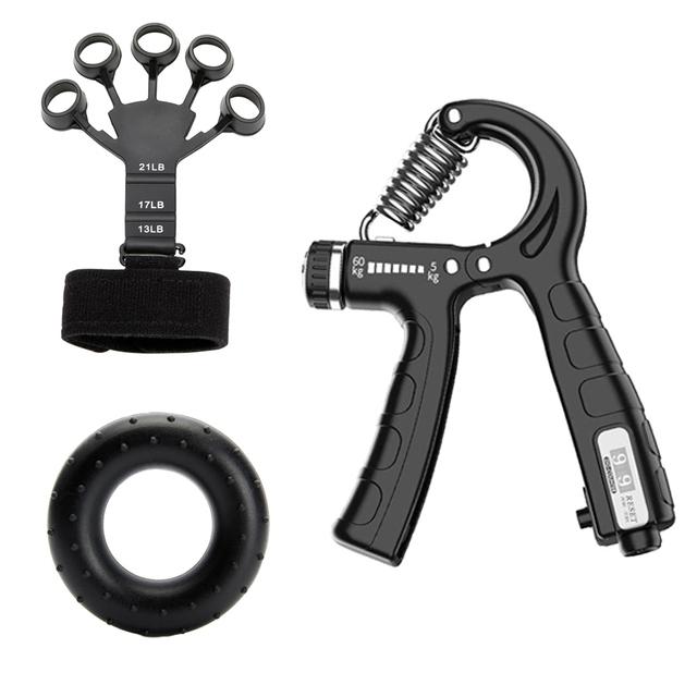 Điều chỉnh 5-60kg tay nắm tay nặng tay tập thể dục tay cầm tay nắm tay tay nắm tay tay cho bệnh nhân Color: 3pcs set-B