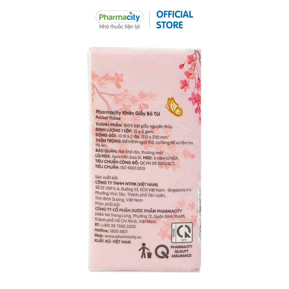 Khăn giấy bỏ túi Pharmacity (Lốc 6 gói) - Festive