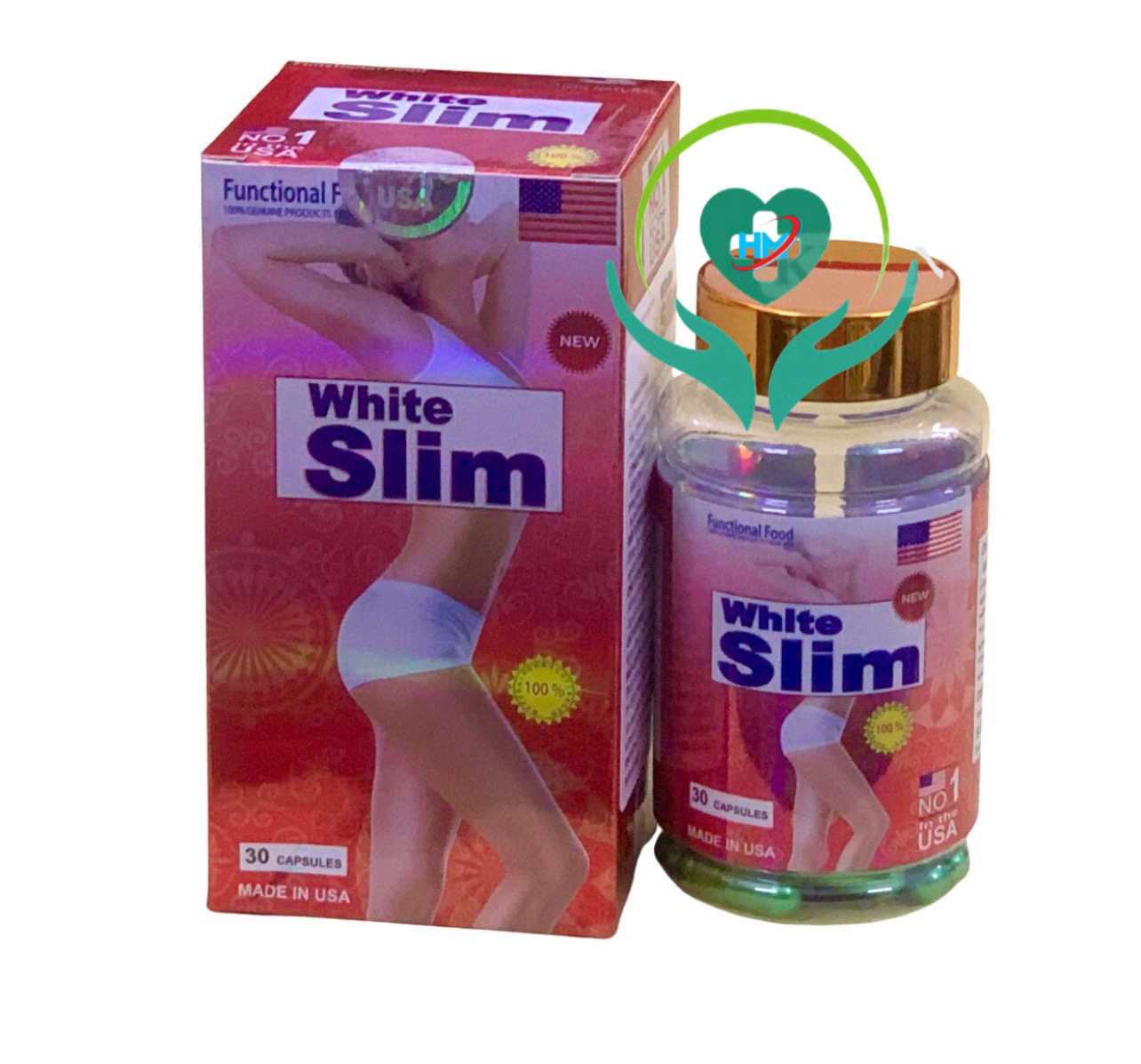 Viên uống đào thải mỡ thừa White Slim USA, hộp 30 viên