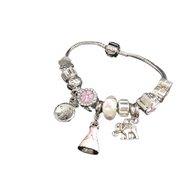 Vòng Tay Bạc Pan Nữ đính cườm S925 Bạc Retro DIY Glass Bead Bracelet - Hàng Cao Cấp- Cung Cấp Bởi AmandaC Life