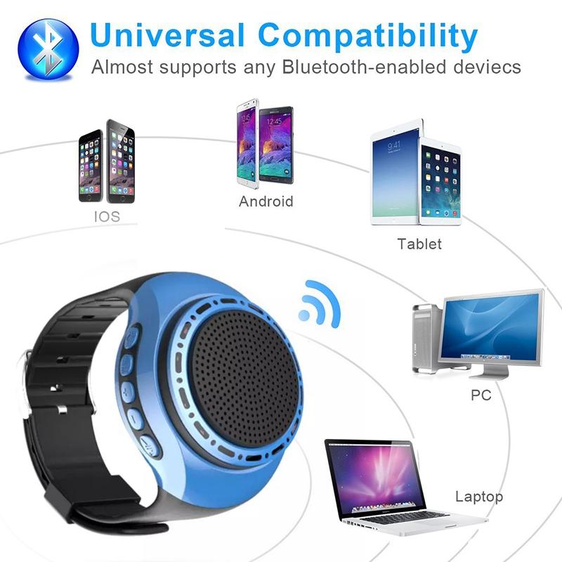 Đồng hồ Loa Bluetooth có micrô, hộp đài FM Sport Run Ride Yoga Music, Gậy chụp ảnh tự sướng từ xa cho điện thoại thông minh, Hỗ trợ thẻ TF Màu sắc: có đồng hồ báo thức