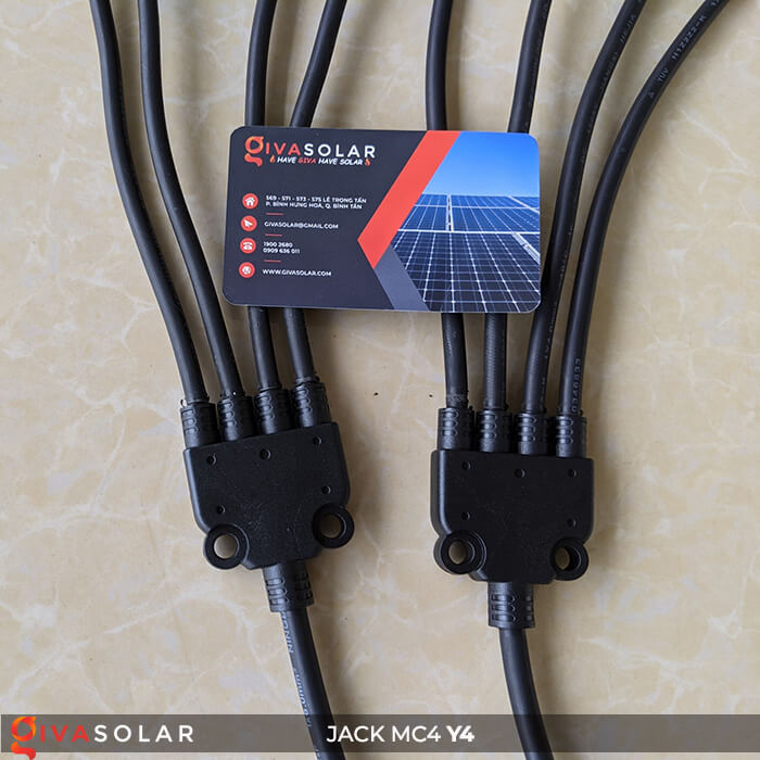 Cặp Jack kết nối chữ Y phân 4 nhánh MC4 GV-Y4