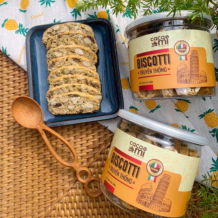 Bánh biscotti nguyên cám CACAOMI siêu hạt dinh dưỡng, ăn vặt healthy, chuẩn ăn kiêng giảm cân Keto, Eat Clean (25g-200g)