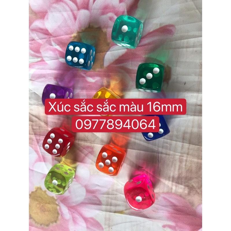 Combo 10 xúc xắc sắc màu 16mm- Dice game hấp dẫn