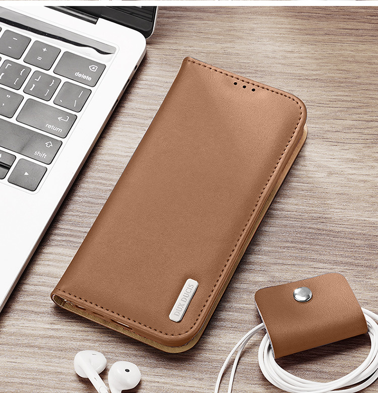 Bao da da bò thật cho Samsung S23 Ultra 5G kiểu ví 2 mặt cao cấp