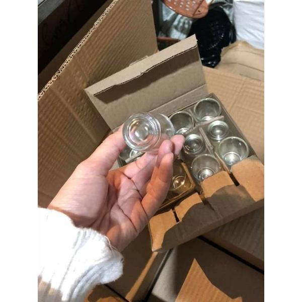 Hộp 12 ly uống rượu - chén mắt trâu thủy tinh chịu nhiệt và chống va đập tốt