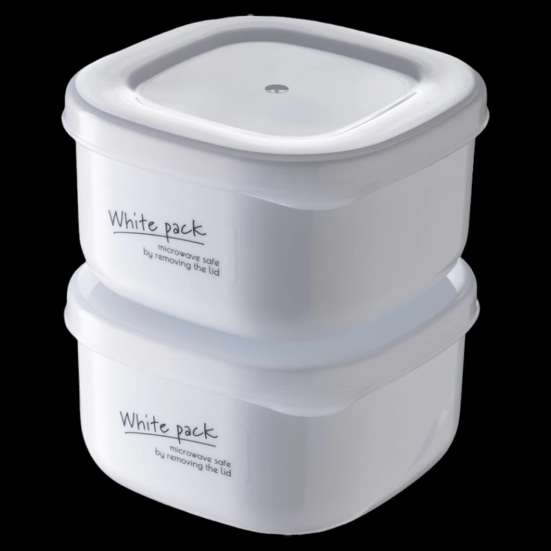 Set 02 hộp đựng thực vuông White Pack 190ml - Made in Japan