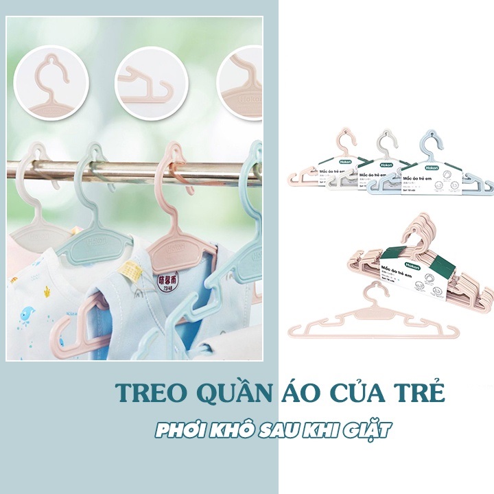 ComBo 10 Móc quần áo trẻ em nhựa cao cấp