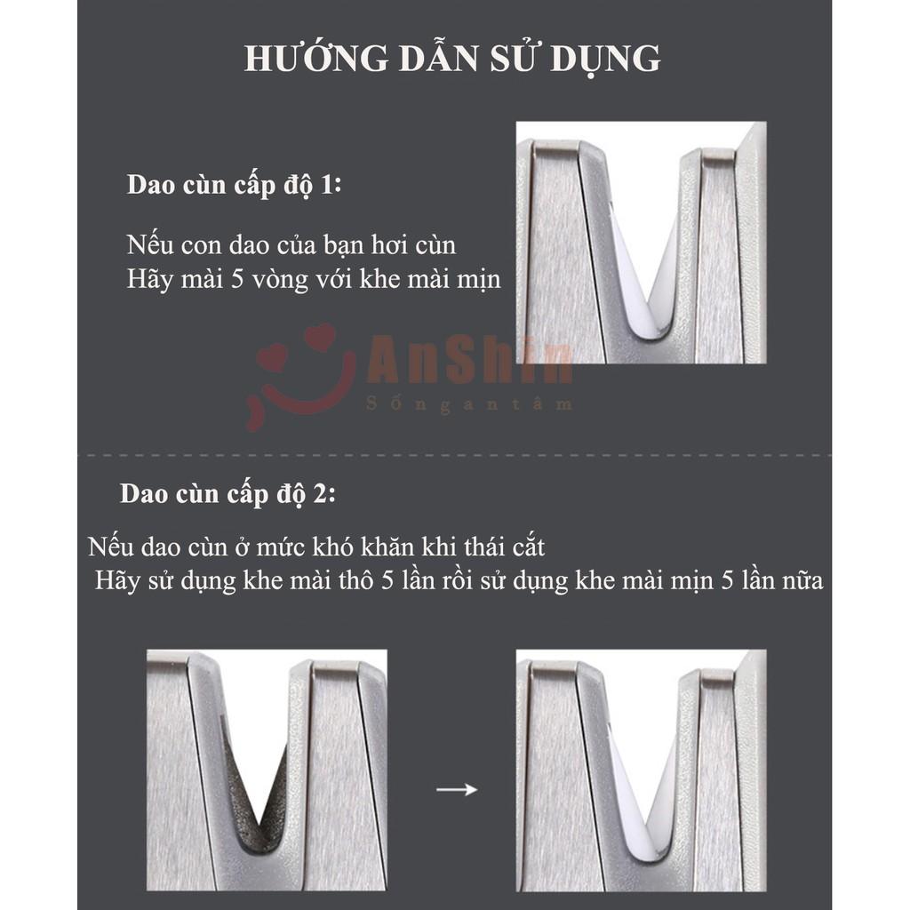 Dụng cụ mài dao kéo - 4 khe mài đa chức năng phù hợp với mọi loại dao kéo