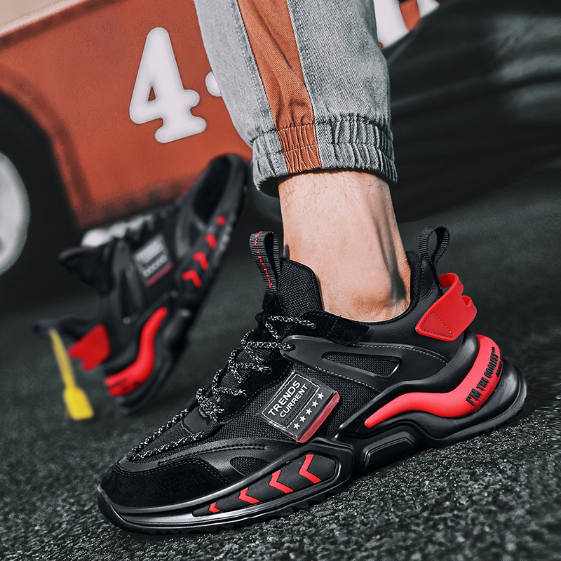 Giày Thể Thao Nam GEMI - Giày Sneaker Màu Trắng - Đen, Giày Thể Thao Đế Êm, Form Dáng Hàn Quốc - G5245