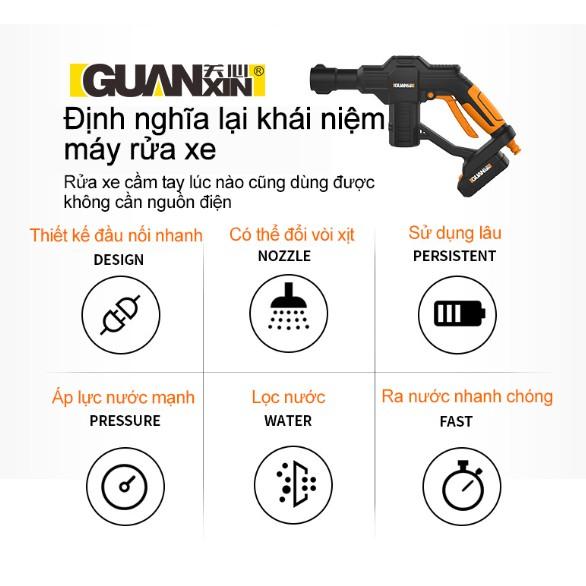 Máy rửa xe không dây, dùng pin lithium GUANXIN - Home and Garden