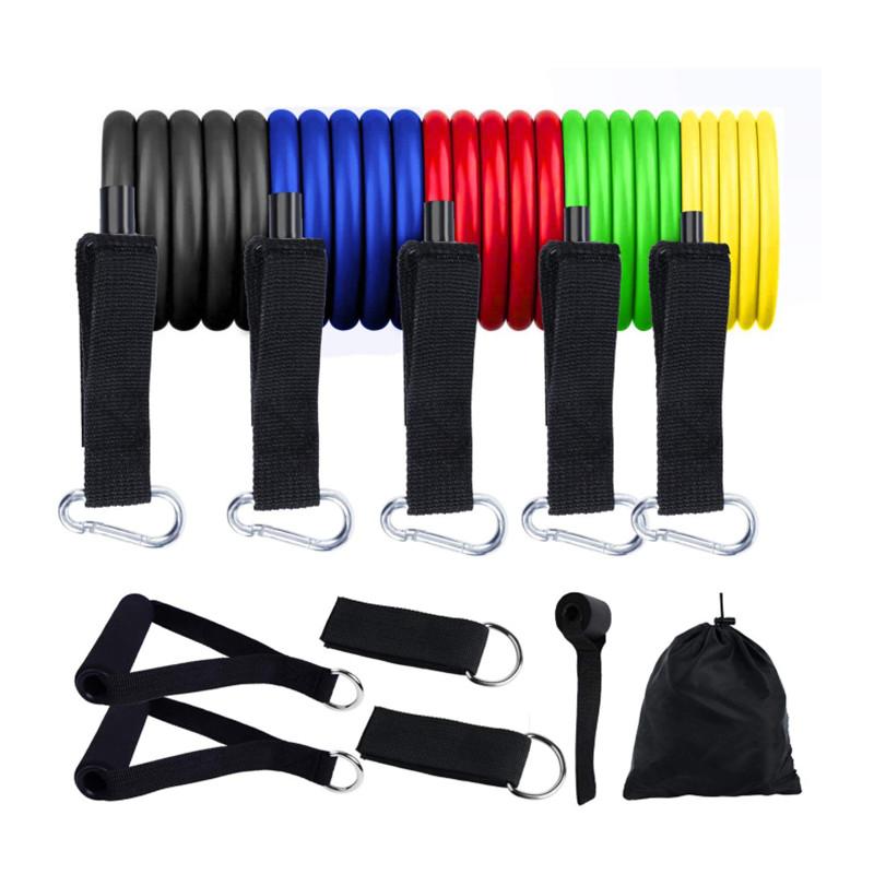 11 Cái/bộ TPE Chống Ban Nhạc 150 Lbs Tập Yoga Thể Dục Tập Thể Dục Kéo Dây Thun Tập Gym Mở Rộng Sức Mạnh Cơ Bắp Trang Thiết Bị Tập Luyện