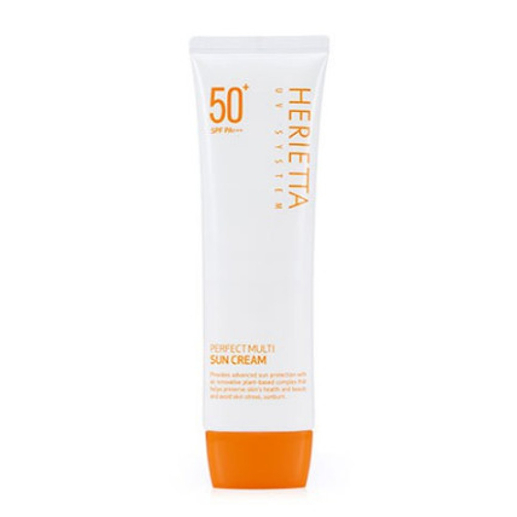 Kem chống nắng thảo dược đa năng hoàn hảo không kích ứng da Welcos Herietta UV System Perfect Multi Sun Cream SPF50 PA++ + tặng móc khóa