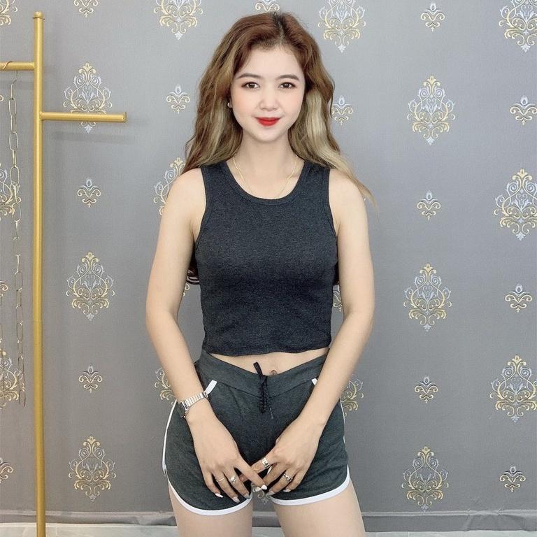 Bộ thể thao ba lỗ nữ ngắn tay