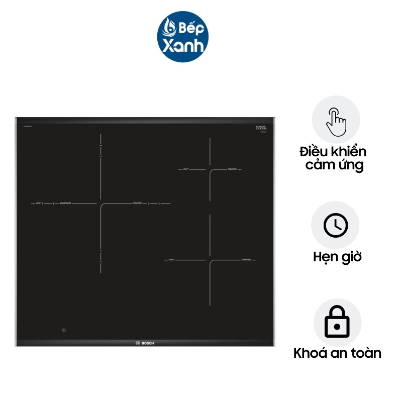 Bếp Từ Kết Hợp 3 Vùng Nấu Bosch HMH.PXE675DC1E (Series 8) - 60cm - Hàng Chính Hãng