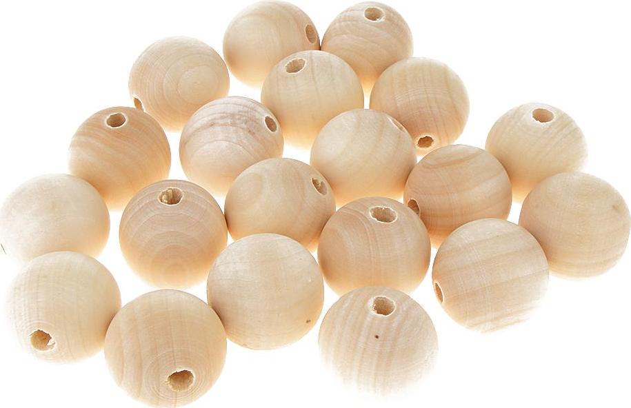 20 Pieces Round Wood Beads Loose Spacer Beads for Jewelry Crafting
