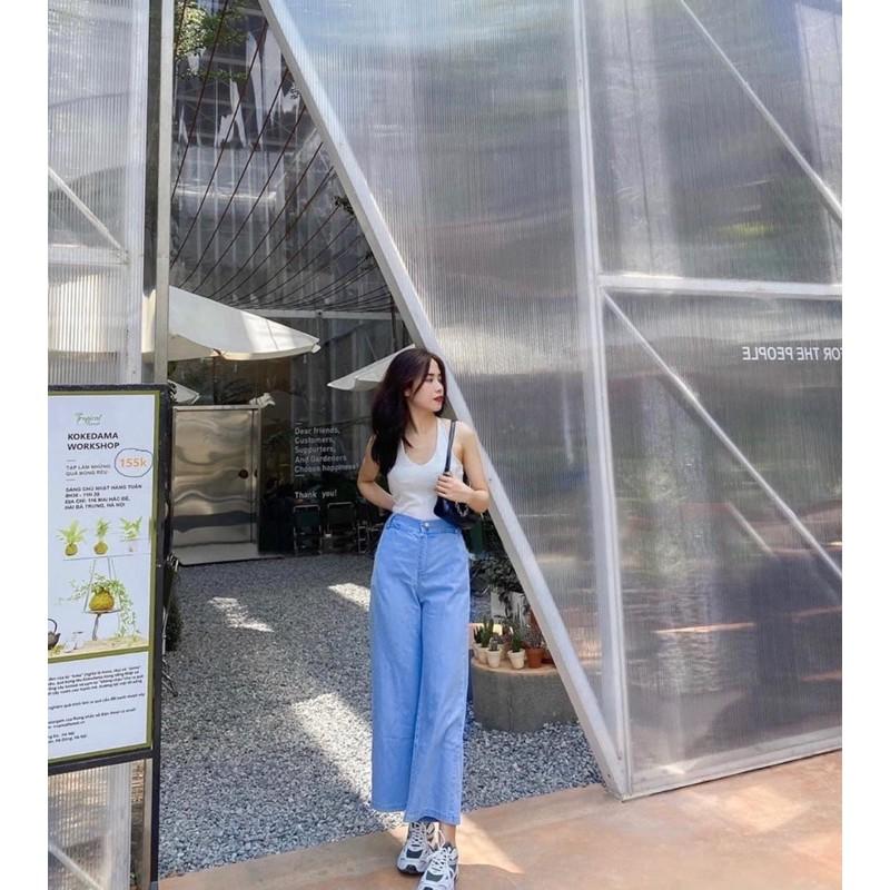 QUẦN XANH CULLOTES GIẢ JEAN