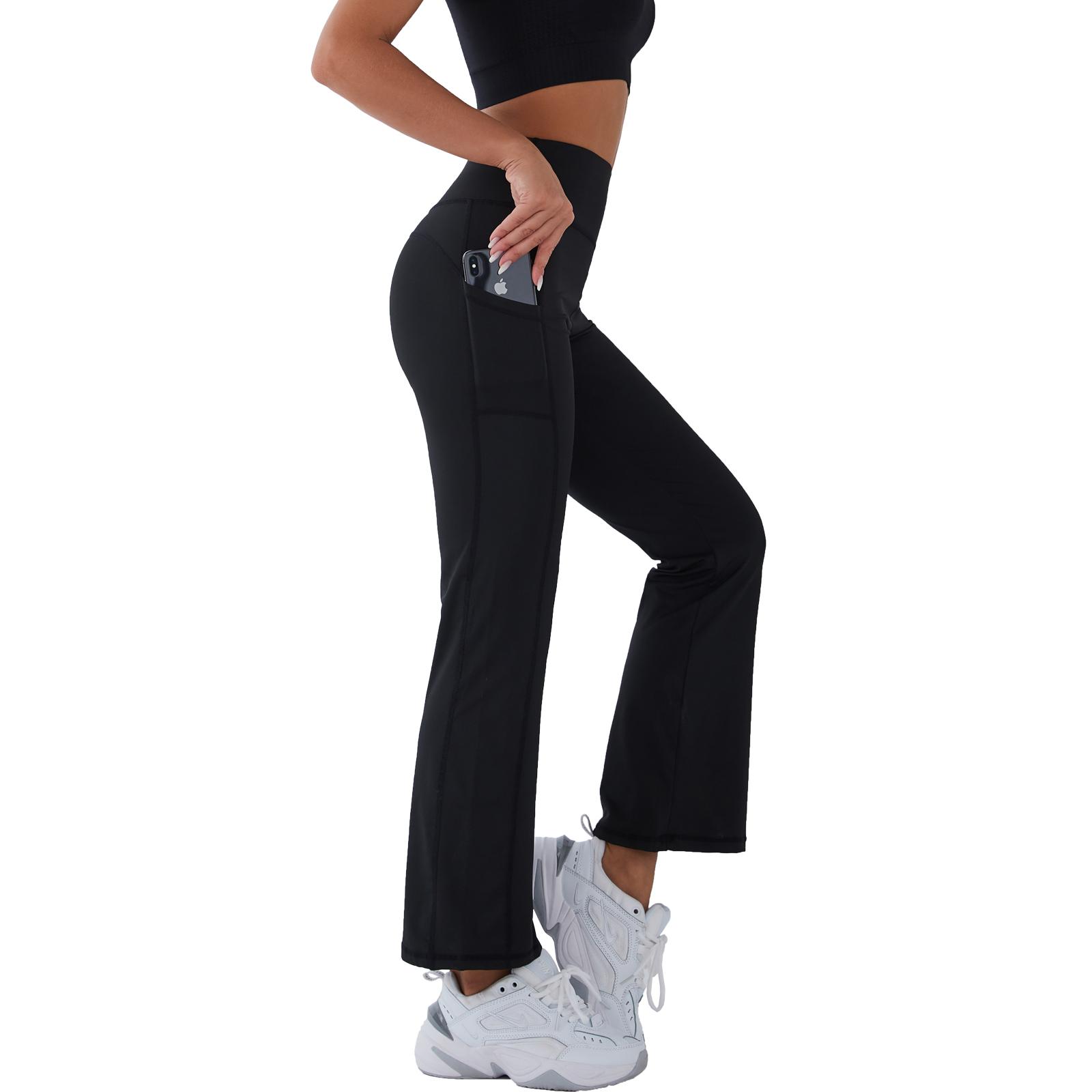 Phụ Nữ Cao Cấp Loe Ống Rộng Sang Trọng Quần Chuông Dưới Tập Gym Tập Thể Dục Giãn Giải Trí Thể Thao Tập Yoga