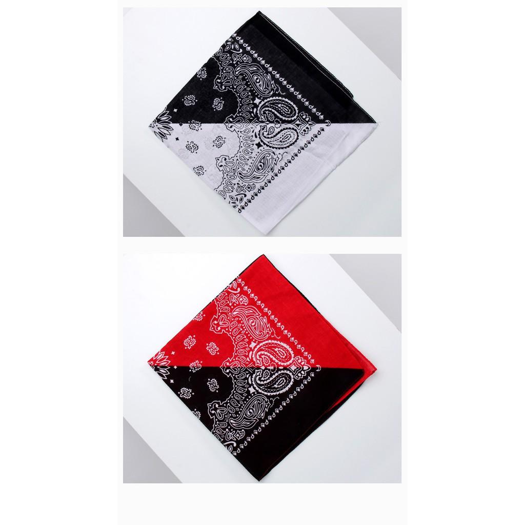 Khăn Bandana Nửa Màu Phong Cách Hàn Quốc Chất Liệu Cotton 60x60cm - Mã B004