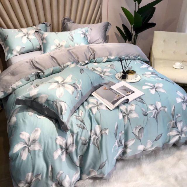 Bộ chăn ga gối lụa tencel 4 món cao cấp