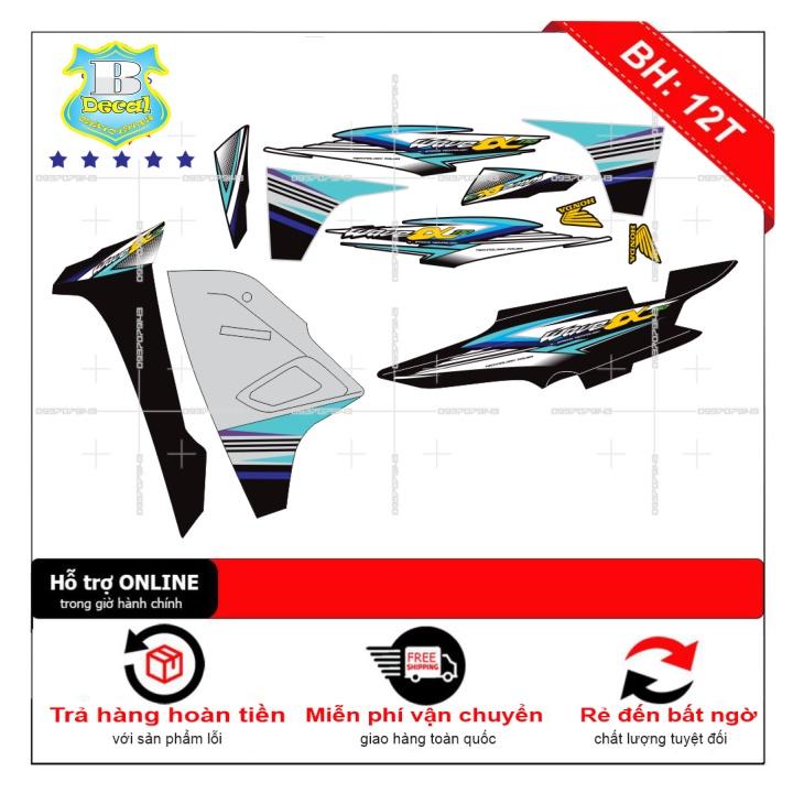 Tem rời wave a 2017 xanh đen