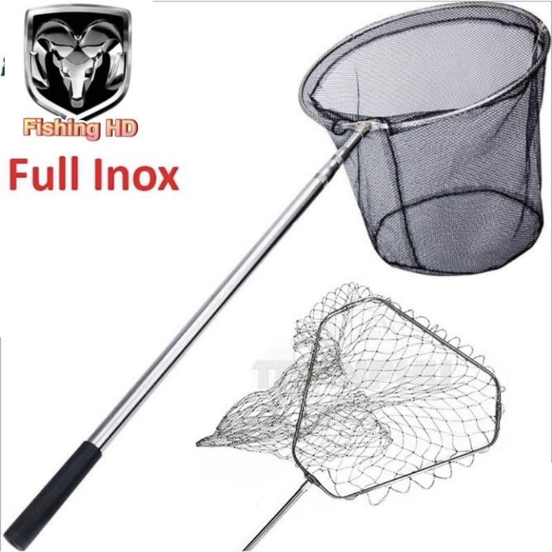 Vợt Cá Inox Vành Tròn Vợt Cá Vành Lục Giác siêu khỏe KK5 đồ câu FISHING_HD