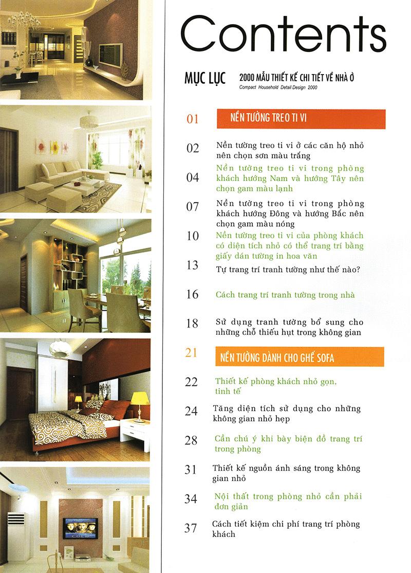 Sách Thiết Kế Chi Tiết Nhà Ở Theo Phong Thủy - Quyển Màu Đỏ - Nền Tường