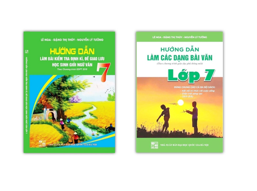 Sách - Combo 2 cuốn Hướng dẫn làm bài kiểm tra định kì + Hướng dẫn làm các dạng bài văn lớp 7