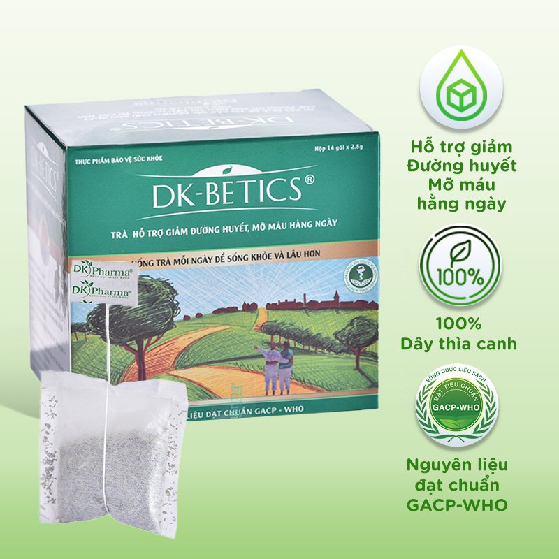 Trà túi lọc hỗ trợ giảm và ổn định đường huyết DK Pharma DK Betics 14 gói