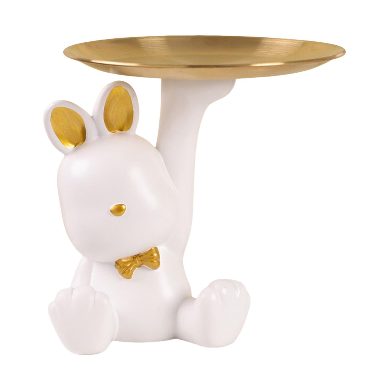 Rabbit Figurines Modern Statue Ornament for Living Room Housewarming Bedroom