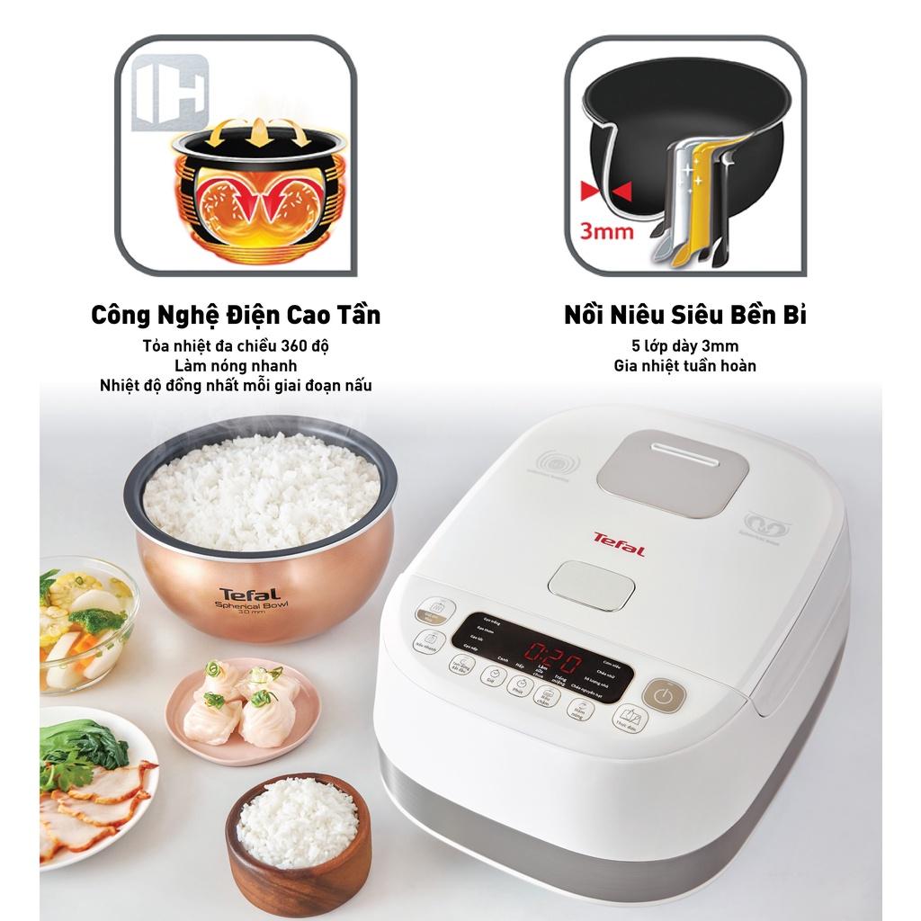 Nồi cơm điện tử cao tần Tefal RK808168 1.5L - 16 menu - BH 2 năm - Hàng Chính Hãng