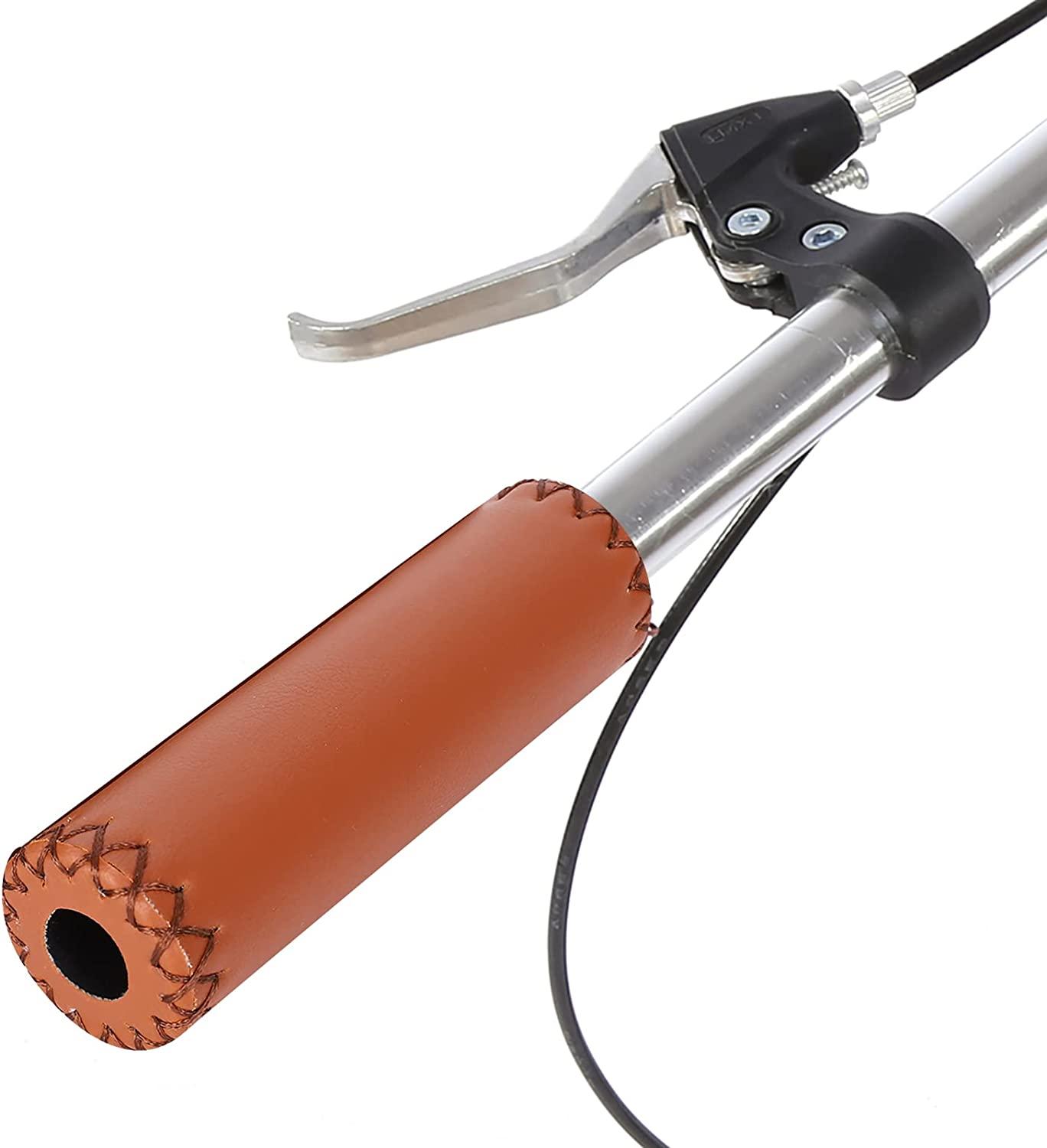 Tay cầm xe đạp Tay cầm bằng da tổng hợp đầy màu sắc Tay cầm xe đạp đi xe đạp