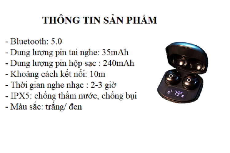 Tai Nghe Bluetooth 5.0 Nhét tai HP-9 Kết Nối Âm Thanh Lossless