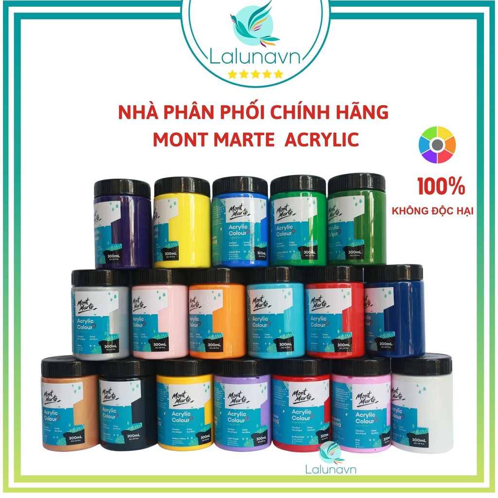 Màu acrylic 3D Mont Marte 300ML cao cấp của ÚC màu vẽ nhiều chất liệu - B91