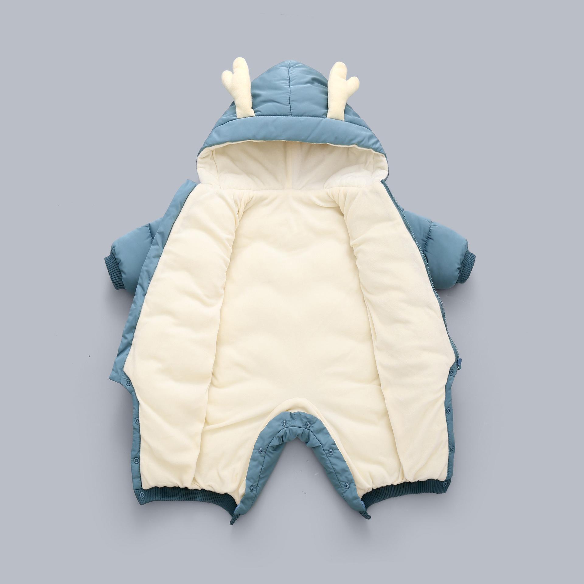 Mới Sinh Ấm Cho Bé Áo Khoác Mùa Đông Có Mũ Trùm Đầu Lớp Phủ Rompers Dày Bộ Trang Phục Jumpsuit Áo Liền Quần Snowsuit Trẻ Em Bé Trai Quần Áo Quần Áo Trẻ Em