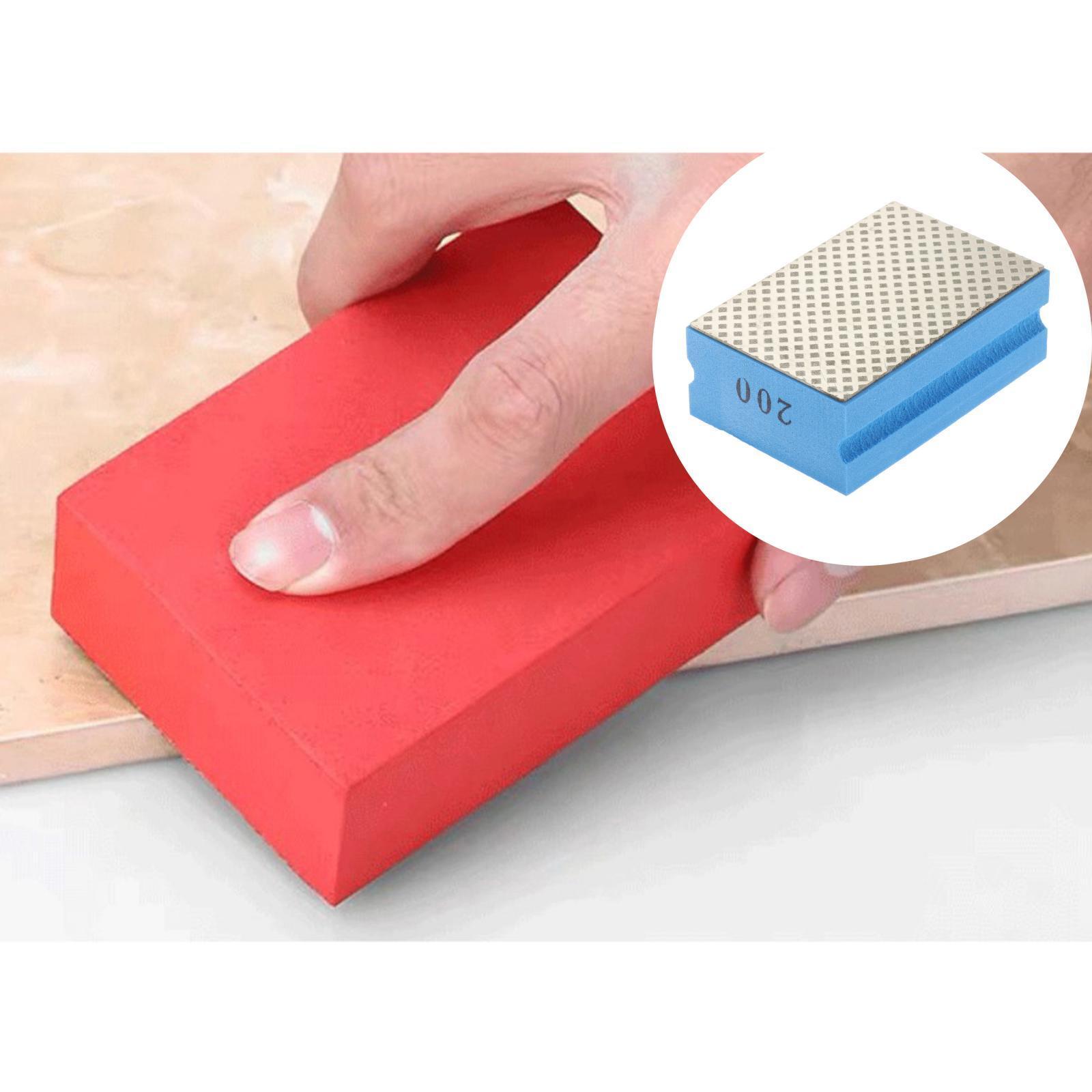2 Pcs Diamond Polishing Hand Pads Block Granite Marble Glass Polishing 200