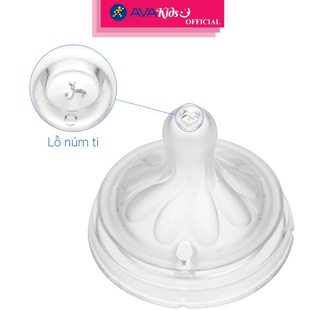 Bộ 2 núm ti Philips Avent SCY965/02 cổ rộng size 5 (6 - 9 tháng) - Hàng Chính Hãng