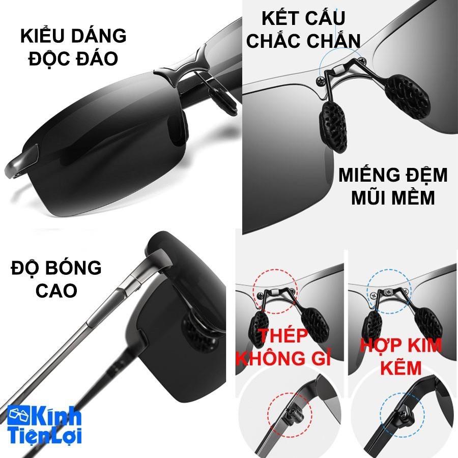 Mắt Kính Nam Phân Cực Đổi Màu chống chói, chống lóa, chống tia UV400 đi xe ngày đêm AK036 - AORON