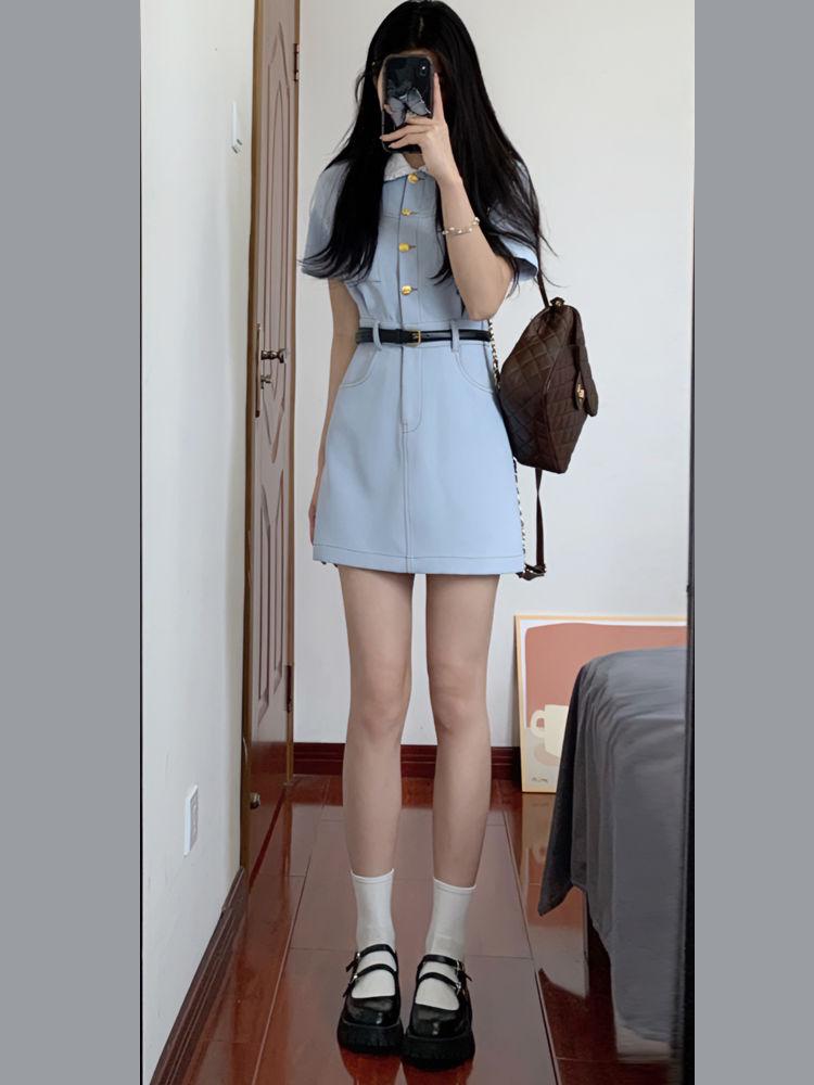 TOBE1SHOP Váy cổ búp bê thơm cho nữ mùa hè 2023 Thiết kế kiểu Pháp
