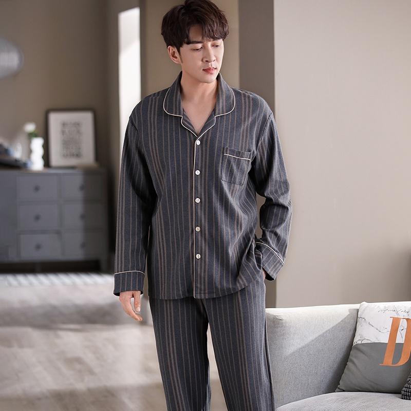 Đồ bộ Pijama nam dài tay, chất vải cotton 100% thoáng mát, tông màu trầm nam tính, phù hợp các chàng trai mạnh mẽ