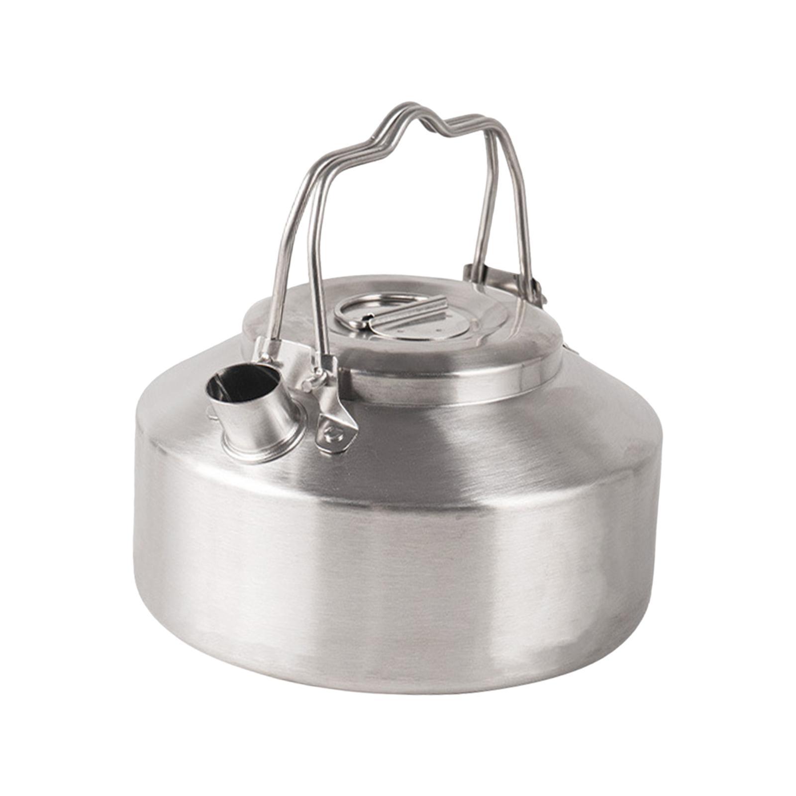 Camping Water Kettle Tea Kettle Small Double Handle for Boiling Water Portable Camp Tea Coffee Pot Water Boiler for Fishing Kitchen Barbecue