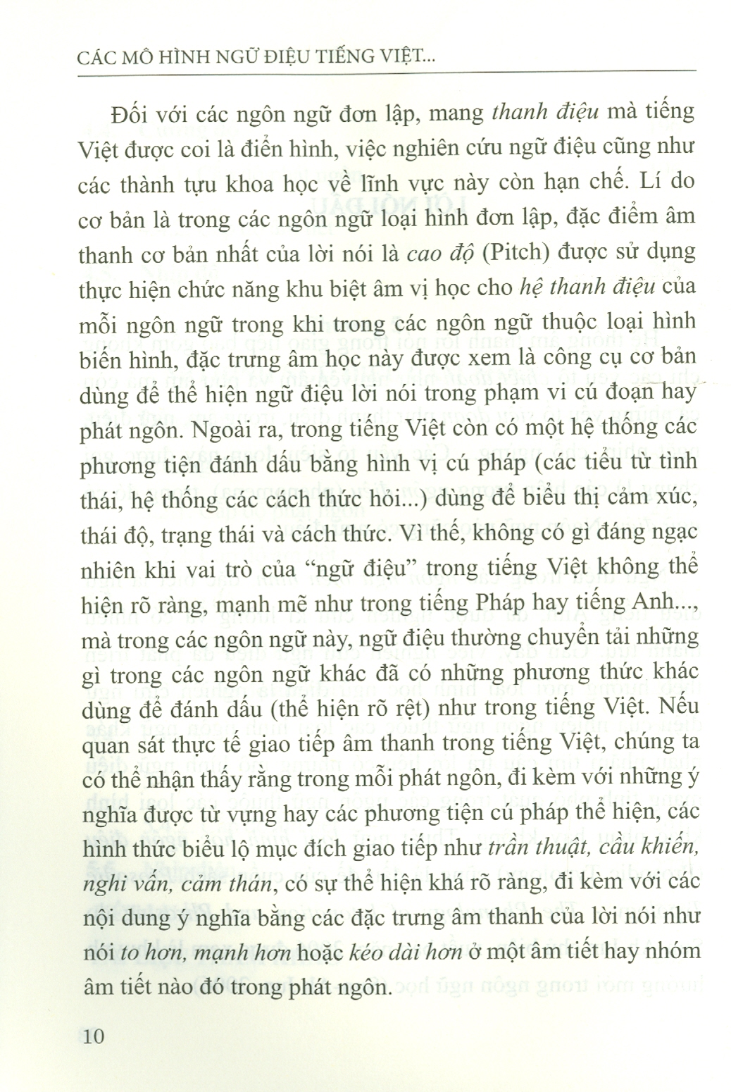 Các Mô Hình Ngữ Điệu Tiếng Việt Theo Mục Đích Giao Tiếp (Sách chuyên khảo)