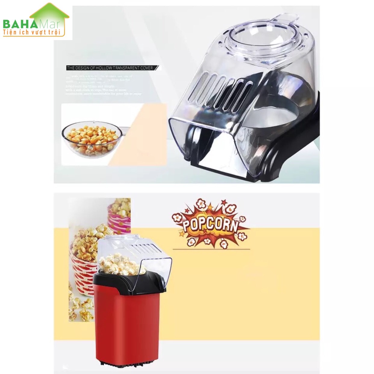 MÁY LÀM BẮP RANG BƠ POPPER TỰ ĐỘNG TẠI GIA ĐÌNH "BAHAMAR" tiện dụng và đảm bảo vệ sinh an toàn phù hợp dùng tại gia đình