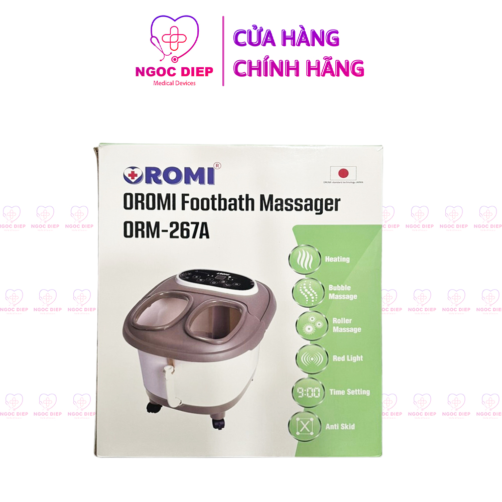 Máy ngâm chân massage cao cấp OROMI ORM-267A - Bồn mát xa chân - Tự động làm nóng, điều chỉnh nhiệt