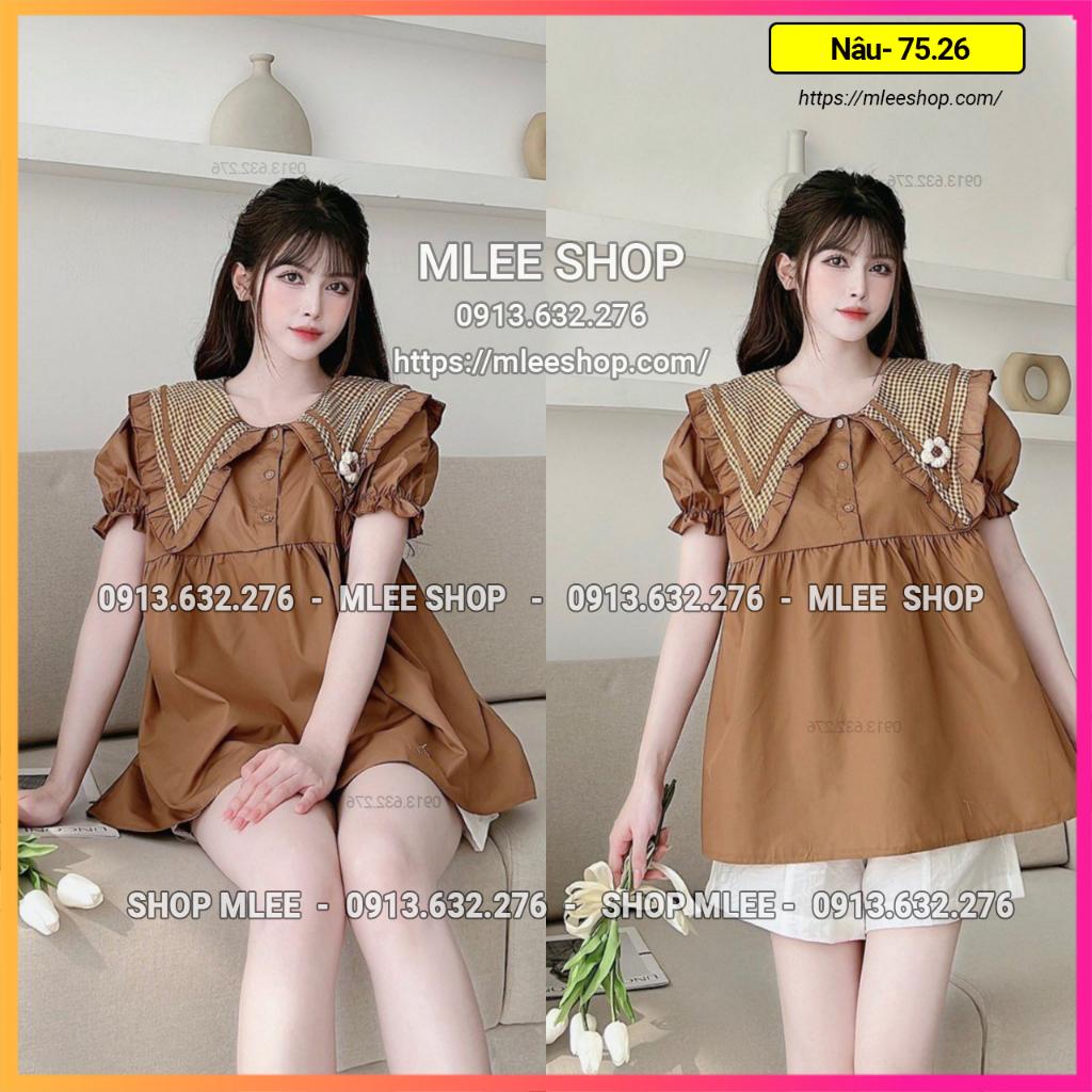 Áo babydoll bầu công sở mùa hè