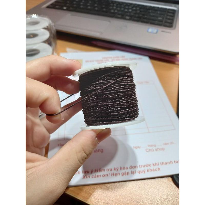 Chun co dãn xâu vòng gỗ cuộn nhỏ 50m