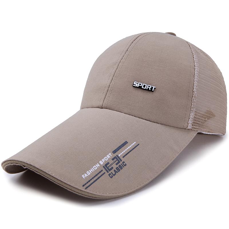 11cm Visor dài mũ nam Mũ mùa hè nhanh xe tải xe tải ngoài trời Sun bóng râm Mũ câu cá mát mẻ Mũ bóng chày cho phụ nữ Color: navy blue