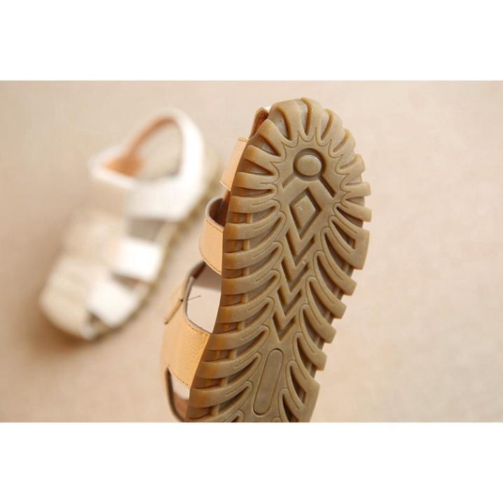 Giày sandal da PU thiết kế hở lỗ chống trượt size lớn 21-36 thời trang đi biển dành cho bé trai từ 2-12 tuổi