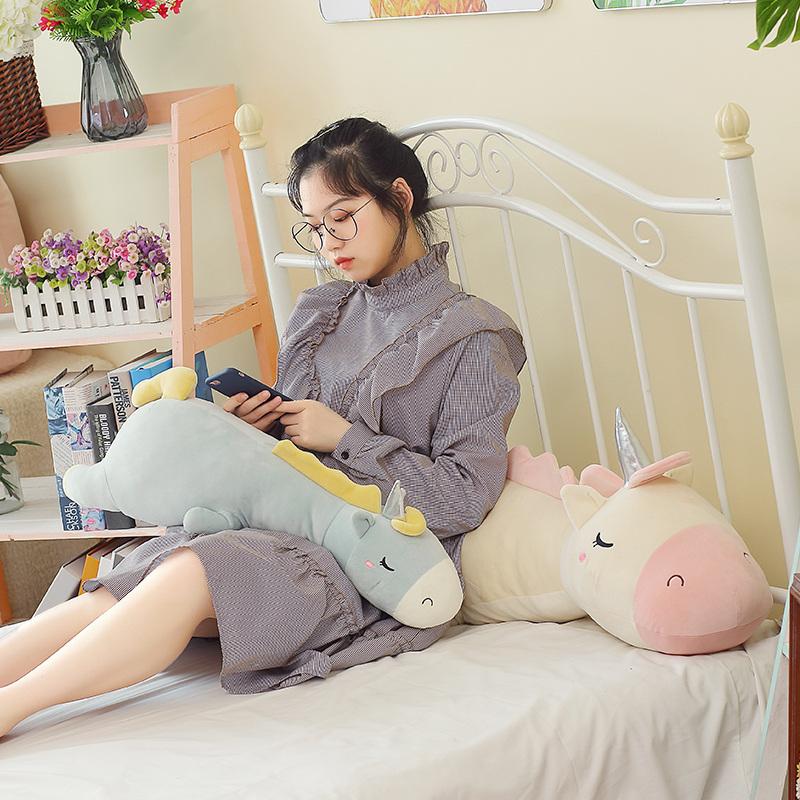 Đồ Chơi Mềm Kỳ Lân Nhồi Bông Một Sừng Tặng Chất Lượng Cao Gối Ngủ Động Vật Giường Trang Trí Đệm Ném Gối Đồ Chơi Trẻ Em