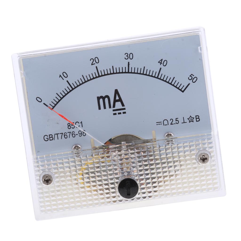 AMP Current Meter DC 0-50mA 100mA Analog Ammeter Panel Current Amp Meter